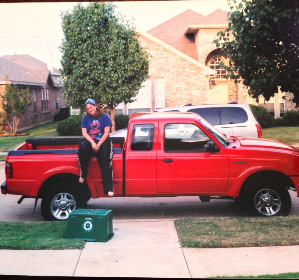 My 16 year old self with my first vehicle. 2001 Ford Ranger Edge. I will never forget the day you and Gaylon suprised me with it.